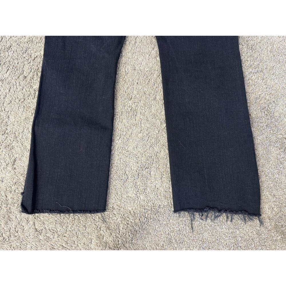 MOTHER Insider Crop Step Fray Jeans Not Guilty Black Wash Size 32 MINT CONDITION - Picture 6 of 8